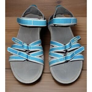 TEVA Women’s Tirra Blue Strappy Sporty Hiking Sandals Anatomic Footbed Size 8
